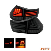 Smoked Black 3D Stripe Bar LED Tail light with Sequential Indicators for Lexus RX330 RX350 RX400H 2003 - 2008 - Mars Performance